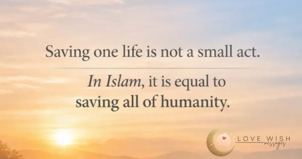 saving one life in Islam